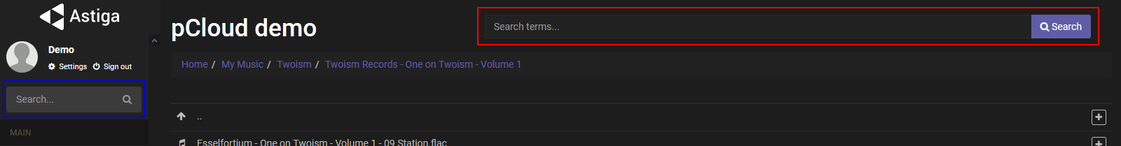 Image of two search boxes